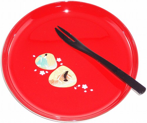楽天市場】伊勢物語 貝合わせ 銘々皿 赤 紀州漆器 桜柄 平安時代 平安