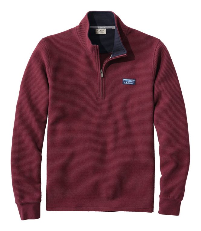 L.L.Bean Lakewashed Double-Knit Quarter-Zip Pullover for Men