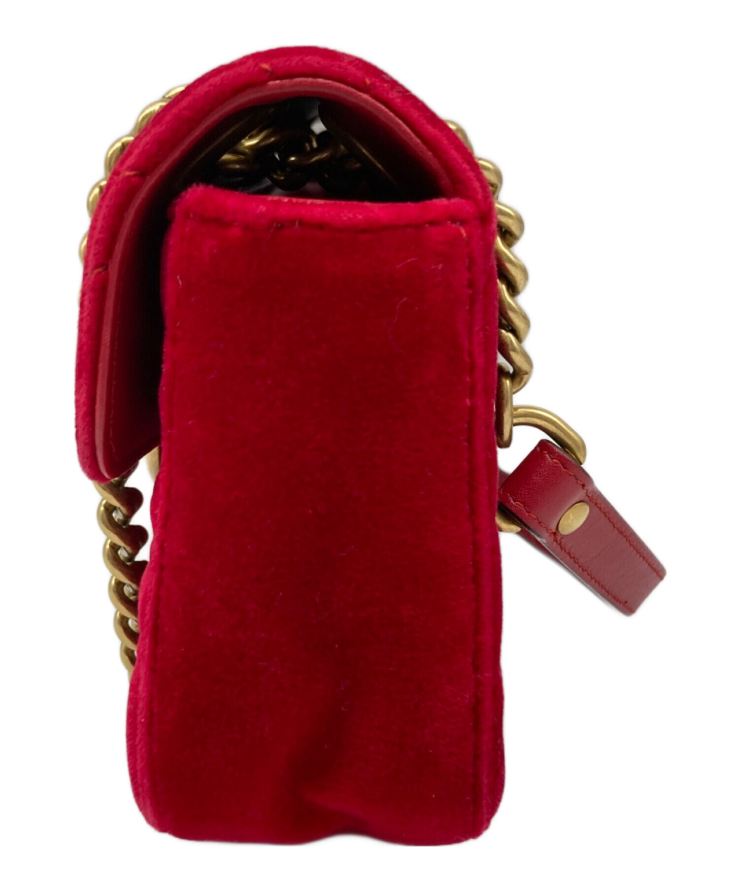 中古・古着通販】GUCCI (グッチ) GGマーモント ベルベット チェーン