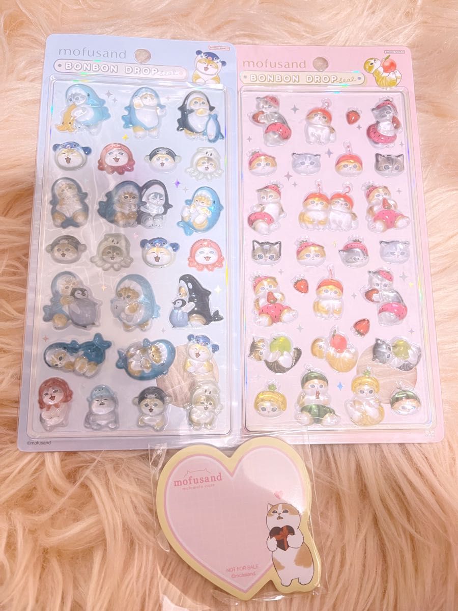 正規品 ボンボンドロップシール モフサンド mofusand 2個セット おまけ