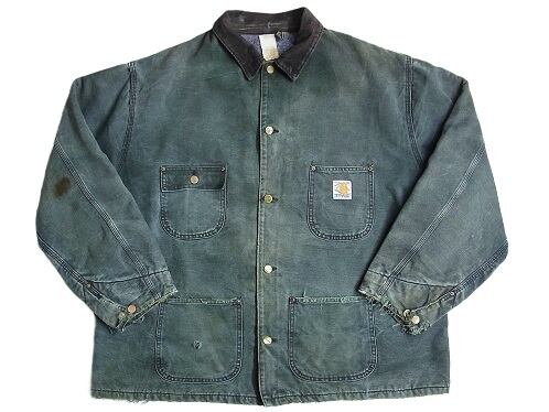 90's carhartt CHORE COATカーハート ダック チョアコート（モス