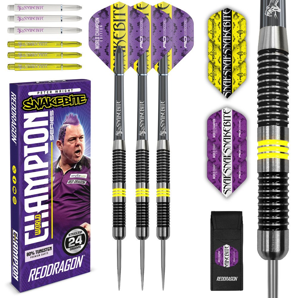 Red Dragon Peter Wright Snakebite Champion Series 80% Darts