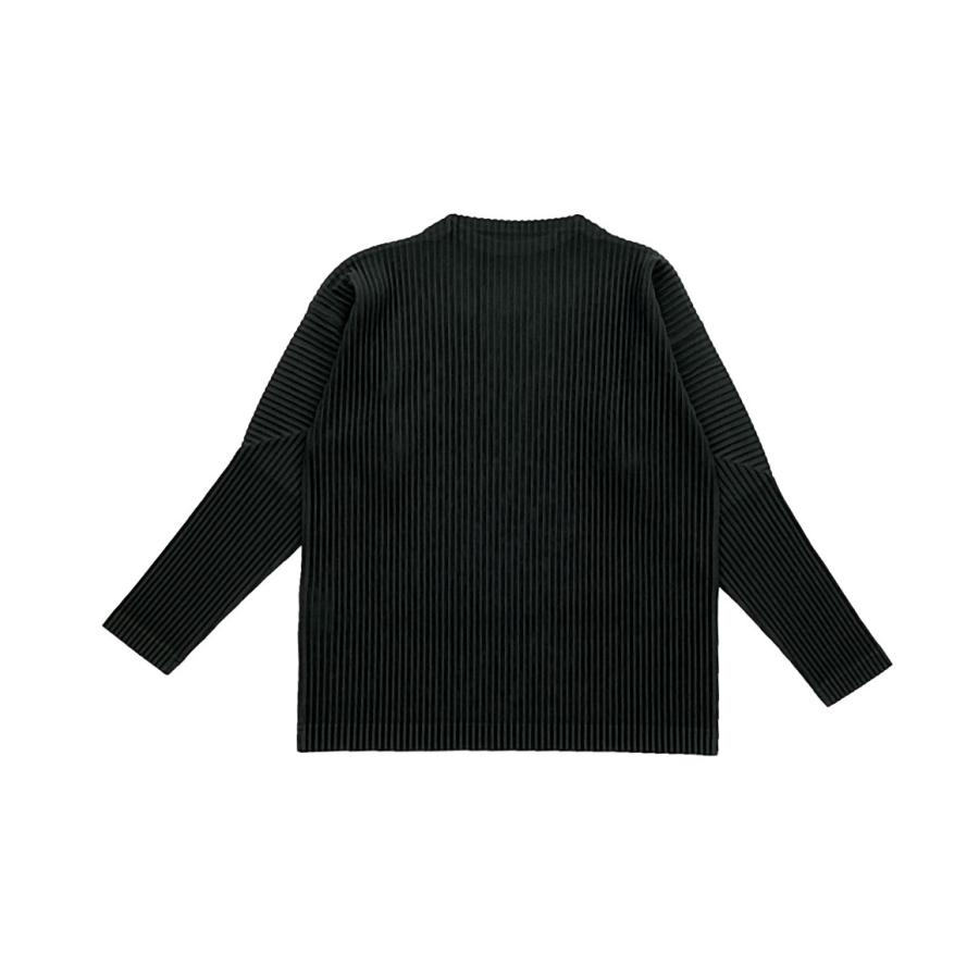 イッセイミヤケオムプリッセ 長袖Tシャツ カーキ HP23JK143 メンズ