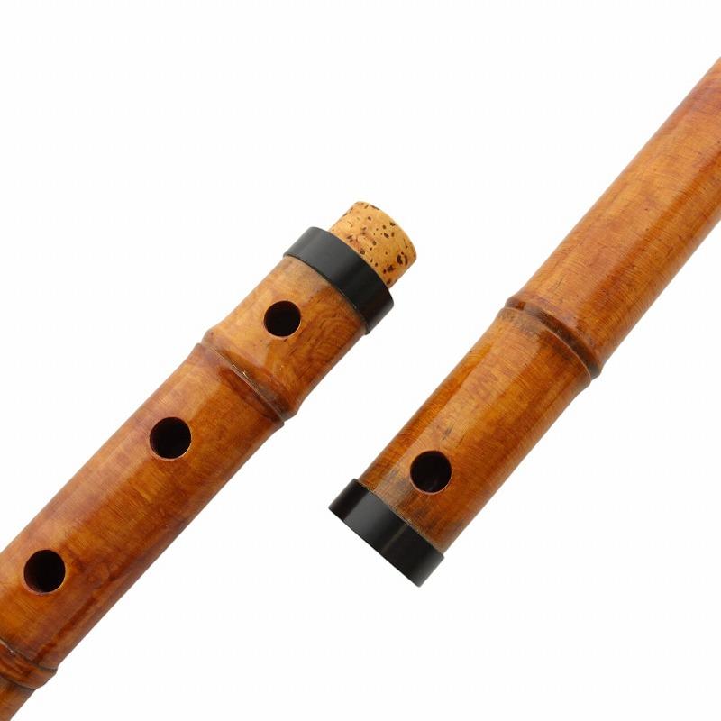 虚竹 尺八 木製尺八 横山勝也 監製 琴古流 一尺六寸管 10号 楽器 茶色