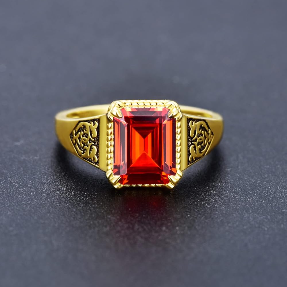 Amazon | PYTALI 9K 10K 14K 18K ソリッドイエローゴールドリング