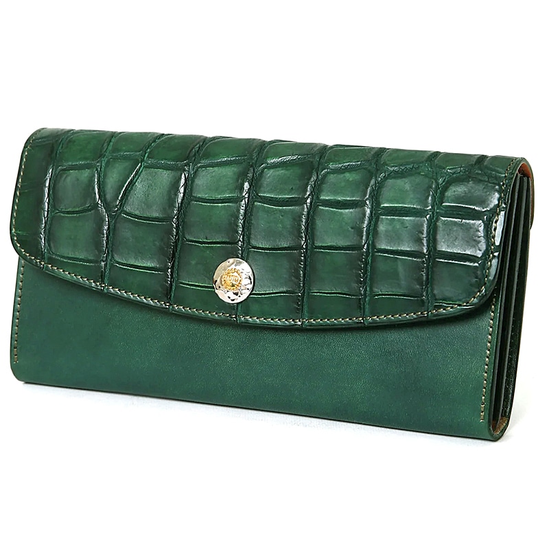 モト MOTO ヌメクロコダイルロングウォレット NUME CROCODILE LONG