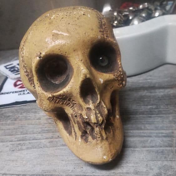 randotti ビンテージ　スカル　置物　ディズニー　髑髏　骸骨　義眼