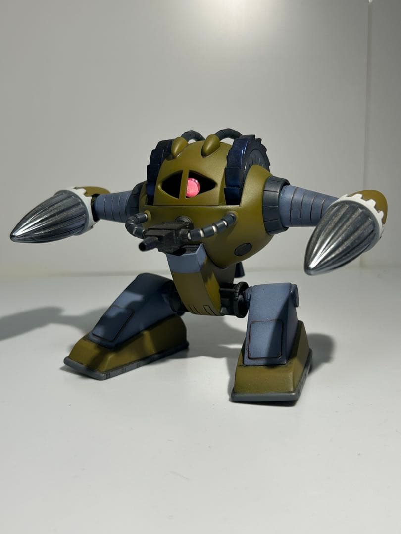 プラモデル　ガンプラ　模型　組立済　旧　1/144 完成品　全塗装　アッグ　改修 ガンプラ製作解説】 アッグ（旧キット改造 土木重機カスタム） / ACG