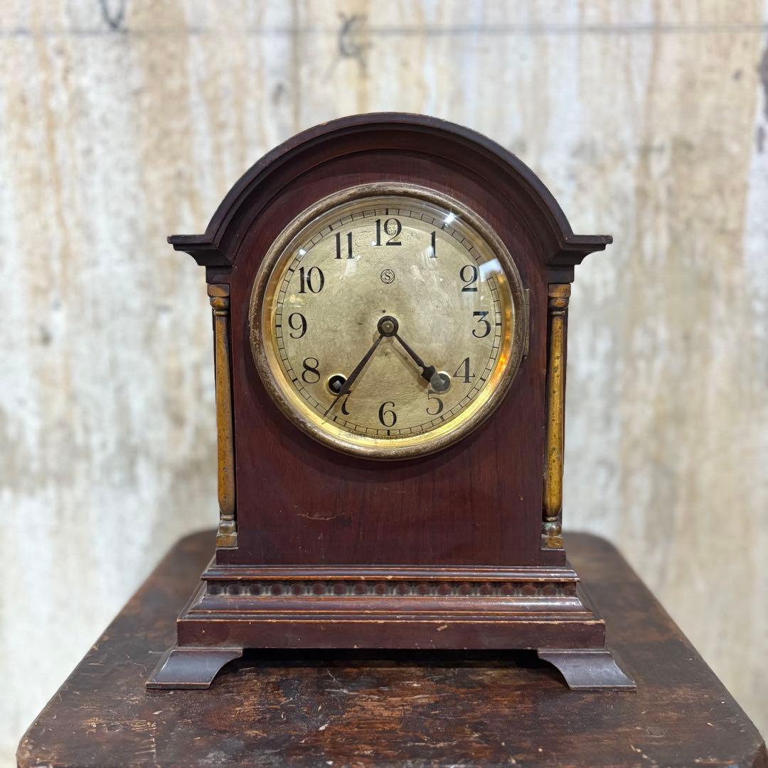 SEIKOSHA 精工舎 ゼンマイ時計　機械時計　置時計　ヴィンテージ SEIKOSHA 精工舎 柱時計 古時計 ゼンマイ - メルカリ