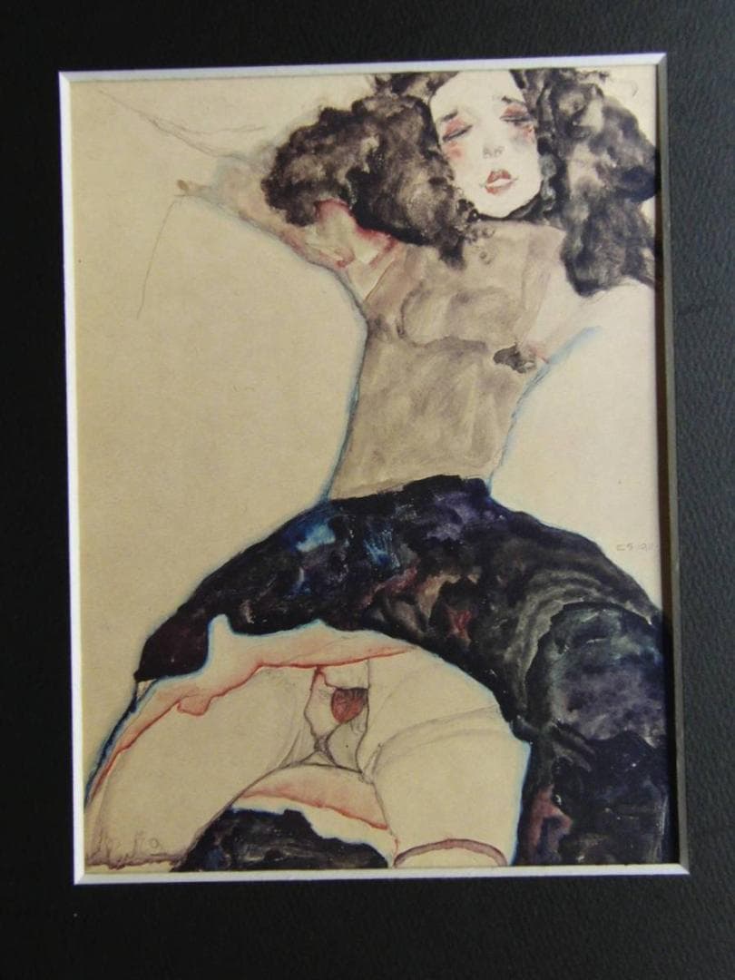 エゴン・シーレ、【スカートをめくりあげた黒髪の少女】