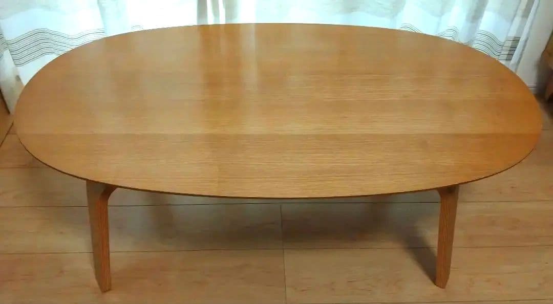 無印良品　楕円こたつ　小　タモ材 こたつ布団セット　人気　希少　MUJI　節電 楕円こたつ・小・本体・タモ材曲木脚・石英管ヒーター／ナチュラル