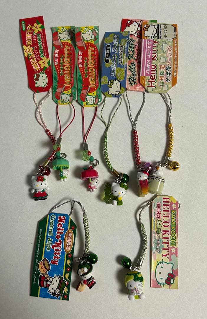 ハローキティ　信州限定　ご当地キティ　根付け　８種類