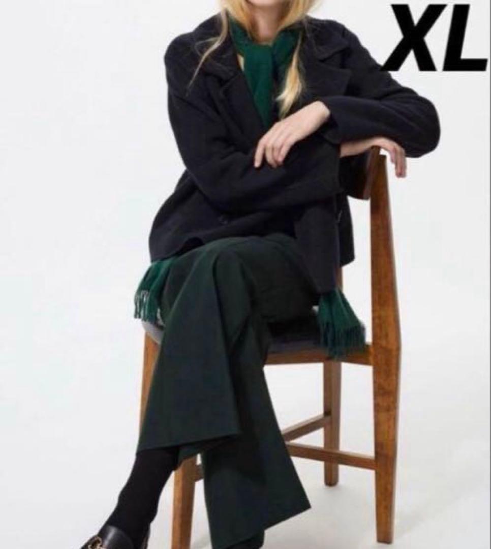 新品未使用　ユニクロ　ダブルフェイスショートコートリラックスフィット　XL