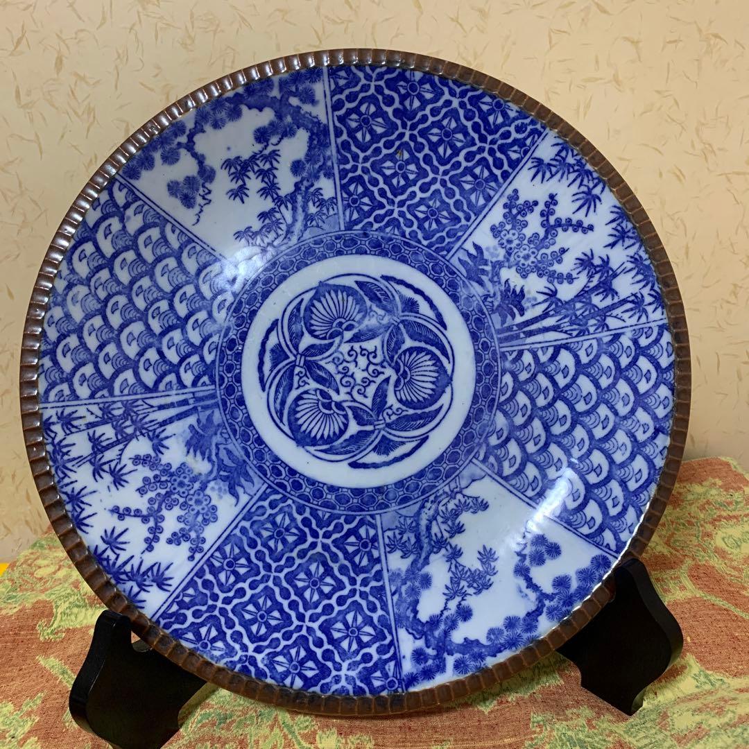 古伊万里　いげ皿　31.5cm