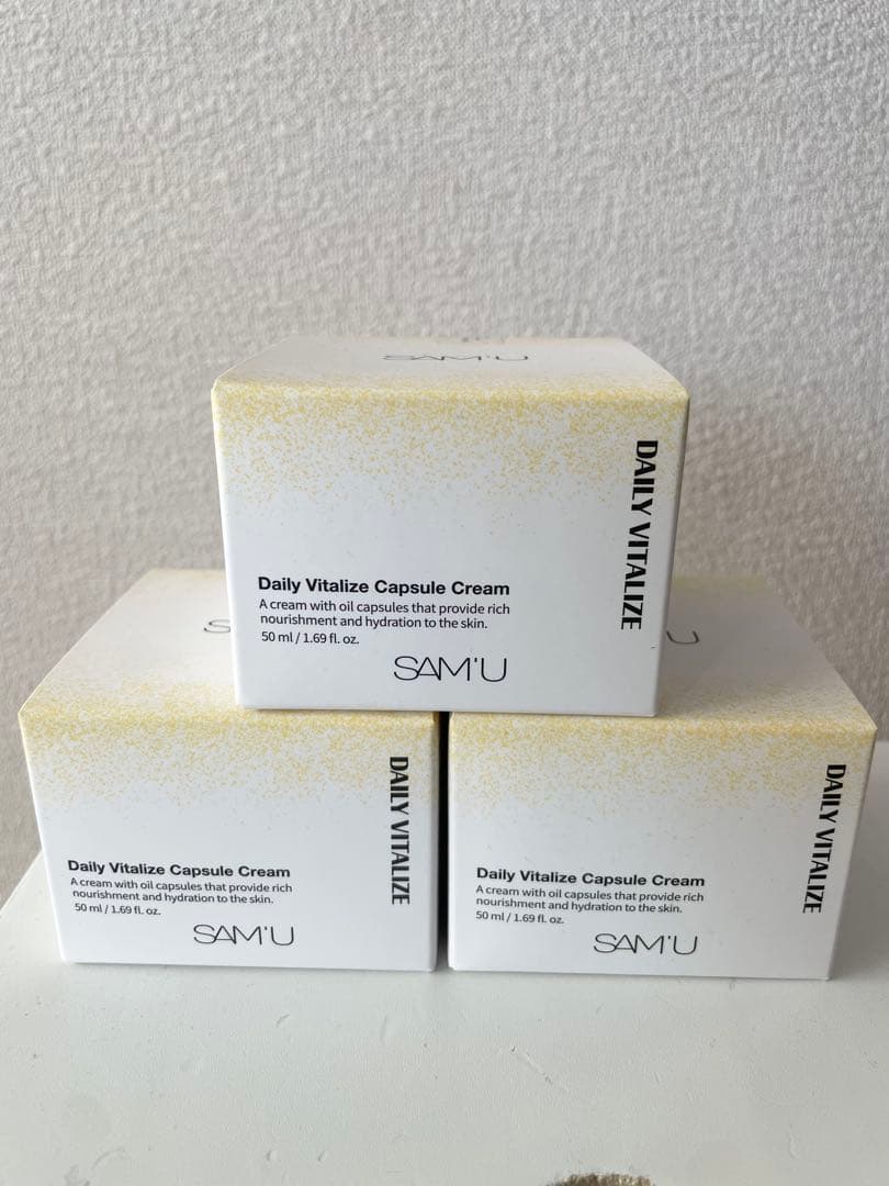 SAM'U サミュ　デイリーバイタライズカプセルクリーム プチプチ　50ml×3